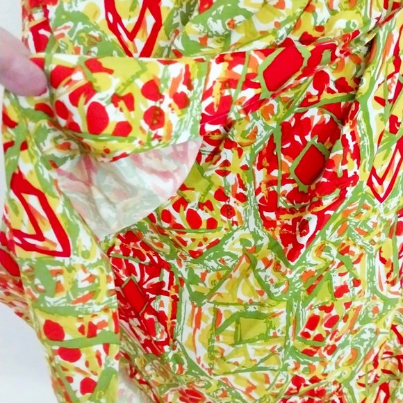 Vintage La Belle Abstract Dress Size 7 - Picture 2 of 5